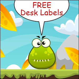 free desk labels
