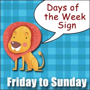 Days of the Week Decorations