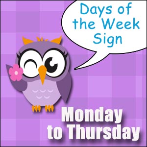 Owl - Days of the Week Signs