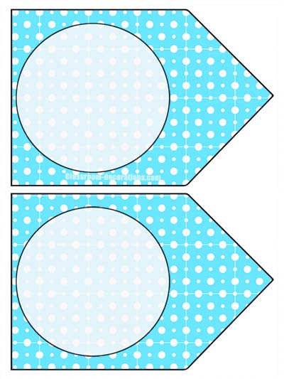 Bunting Template 1 Point - Blue