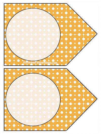 Bunting Template 1 Point - Orange