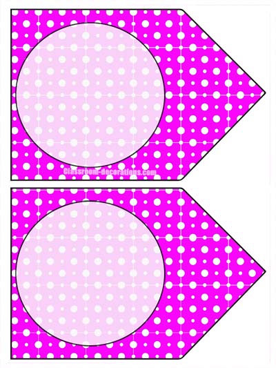Bunting Template 1 Point - Purple