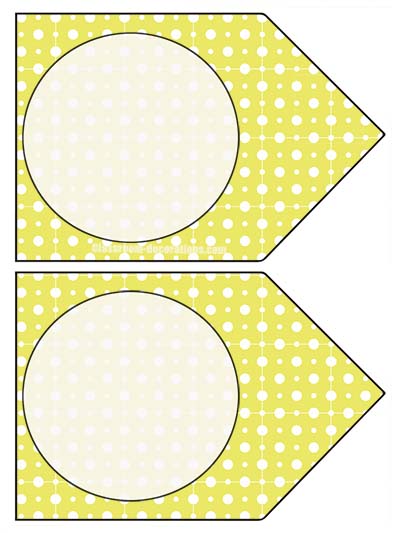 Bunting Template 1 Point - Yellow