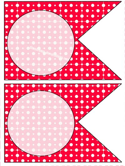 Bunting Template 2 Point - Red