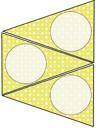 Bunting Template - Yellow