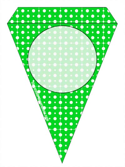 Bunting Template Large - Green