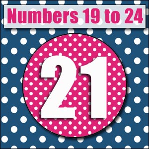 Printable Numbers - 19 to 24