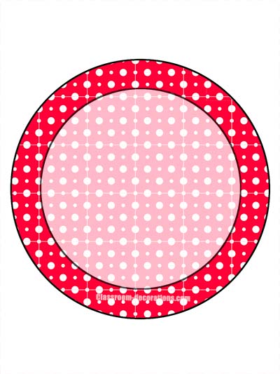 Free Classroom Sign - One Large Blue Circle