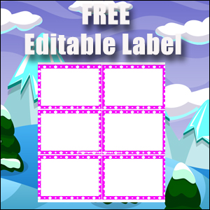 Editable Labels - Printable Free - Great for Flash Cards