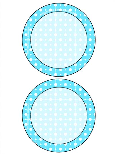 Free Classroom Sign - 2 Circles Blue
