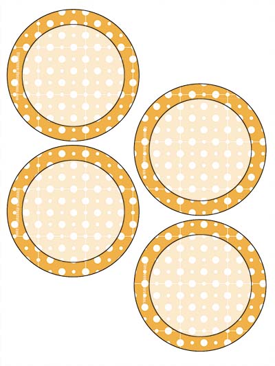 Free Classroom Sign - 4 Circles Orange