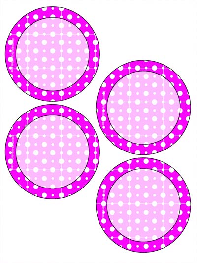 Free Classroom Sign - 4 Circles Purple