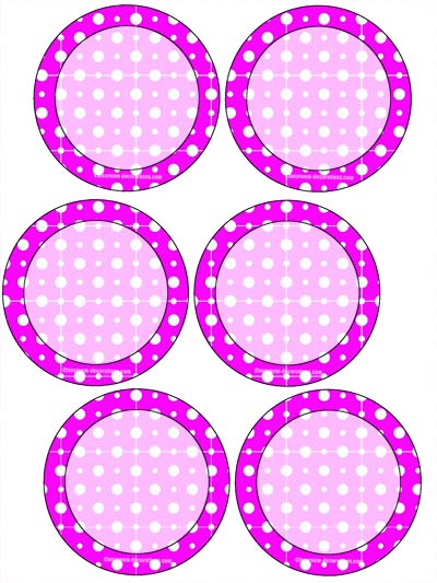Free Classroom Sign - 6 Circles Purple