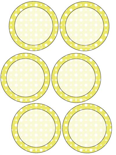 Free Classroom Sign - 6 Circles Yellow